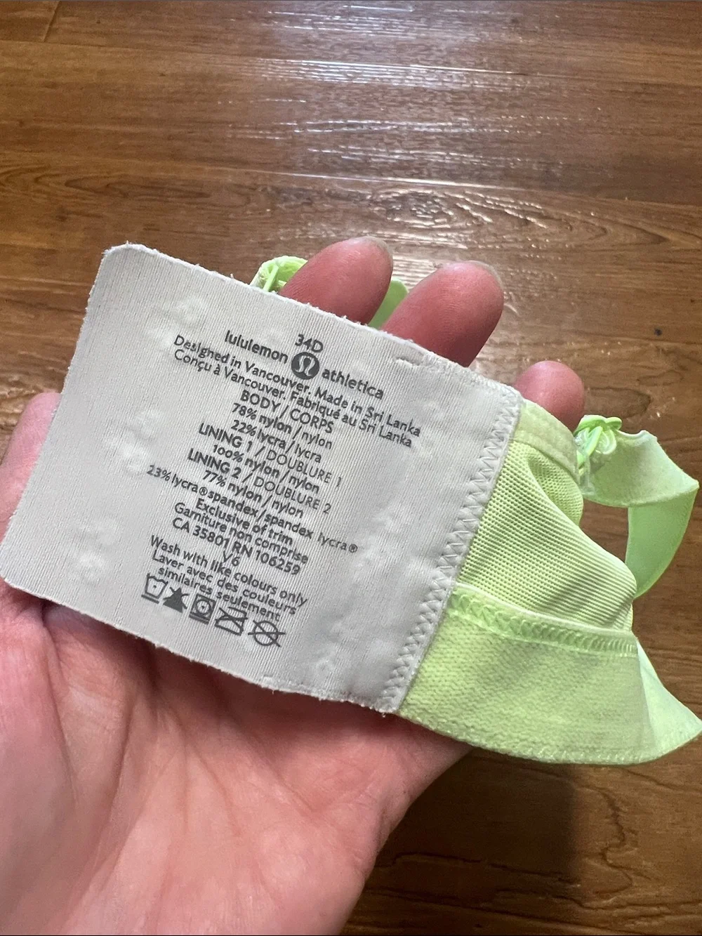lululemon athletica Light Green Strappy Sports Bra